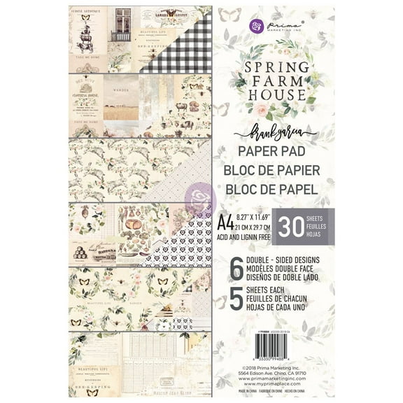 PRIMA MARKETING INC A4 Paper Pad-Spring Farmhouse UPC 655350994884