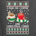 thumbnail image 6 of Wild Bobby, I Run on Coffee and Christmas Cheer Ugly Christmas Sweater Unisex Graphic Hoodie Sweatshirt, Heather Black, 3X-Large, 6 of 6