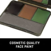 Vanish Face Paint with Compact Mirror by Allen Company, Olive Green, Brown, Black, Mirror Case, Easy to Remove