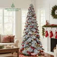 thumbnail image 1 of Gymax Arbre de Noël Artificiel 9 Pi avec Connecteurs de Puissance Rapides 1223 Branches Floquées Blanc, 1 of 10