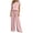 Pink, variant on Womens 2 Piece Loungewear Pajama Sets, Crew Neck Short Sleeve Tee High Waist Wide Leg Flowy Pants Lightweight Sleepwear Outfit Sky Blue L