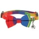 thumbnail image 1 of Collar de lazo arcoíris ajustable para perros y gatos, con lazo, para mascotas, 1 of 7