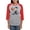 Heather/Red, variant on - A Humorous And Creative Basketball Play Women's Baseball T Shirt - Womens Baseball Tee