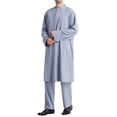 thumbnail image 6 of Maqroz Abaya for Men Casual 2-Piece Clothing Set Breathable Long Sleeve Top and Pants Soft Breathable Blend Outfits, 6 of 9