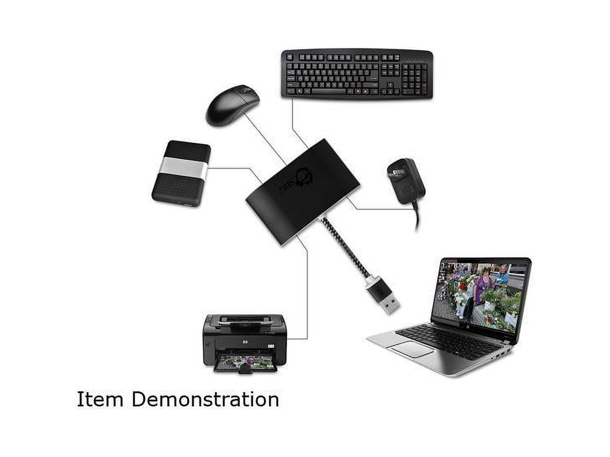 SUPERSPEED USB 3 4PORT POWERED HUB PROVIDES OPTIONAL POWER ADAPTER