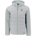 thumbnail image 2 of Men's Cutter & Buck Gray Pittsburgh Steelers  Evoke PrimaLoft Hybrid Eco Softshell Recycled Full-Zip Hooded Jacket, 2 of 3