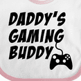 thumbnail image 4 of Inktastic Daddy's Gaming Buddy with Controller Boys or Girls Baby Bib, 4 of 4