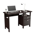 thumbnail image 4 of Inval 1-Drawer Writing Desk with Cabinet in Espresso, 4 of 9