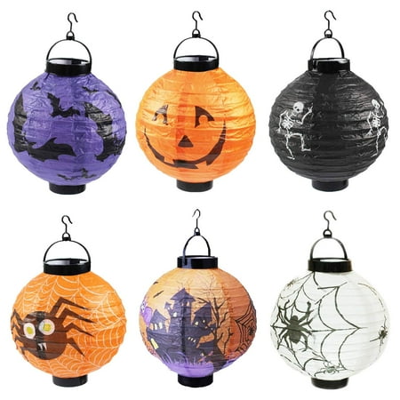 6 Packs Lanterns Jack O Hanging Paper 6 Packs Lanterns Jack O Hanging Paper Led Pumpkin Spider