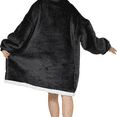 thumbnail image 2 of Oversized Blanket Hoodie Sherpa Fleece Wearable Blanket for Unisex Adult Hooded Sweatshirt, 2 of 3
