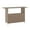 Brown, variant on BizChair Indoor/Outdoor Wicker Rattan Patio Bar Counter Table with 2 Shelves, Gray