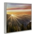 thumbnail image 2 of Sunrise Through Mountain Forest Skyline Gray Framed Giclee Art, 14 x 11, Made In USA, 2 of 7