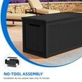 thumbnail image 5 of Dextrus 260 Gallon Large Outdoor Deck Box, Waterproof Resin Outdoor Storage Box,for Patio Garden,Lockable, Black, 5 of 7