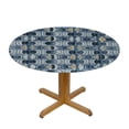 thumbnail image 3 of HAOXIT  Southwestern Tablecloth, Frames with Patterns Look, Round Table Cover for Dining Room Kitchen Decor, 3 of 8