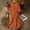 Orange, variant on HOMBOM Womens Embroidered Dresses Plus Size Cotton Linen Long Maxi Casual 3/4 Sleeve Beach Shift Dress for Young Women Crew Neck