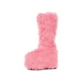 thumbnail image 3 of Ellie Shoe E-500-FUZZ  5" Chunky Heel Platform Boot with faux fur 12 / Pink, 3 of 4