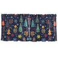 thumbnail image 7 of Yayeee Kitchen Curtains Tier Set of 2 Light Filtering 57"x24" Over Sink Window Panels, Dark Blue Christmas, 7 of 7