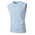 thumbnail image 3 of Landzoo Men'S Tank Tops Solid Color Sleeveless Crew Neck Undershirt Summer Quick Dry Men Vest Size M Light blue, 3 of 8