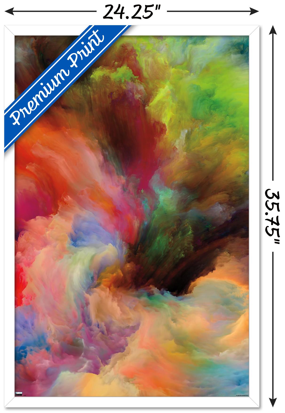 Paint Motion Imagination Wall Poster, 22.375" x 34" Framed