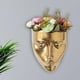 thumbnail image 2 of Cerámica creativa Colgante de pared Cabeza de pared de pared Florero Florero de pared Contenedor para decoración Oro Sunnimix Plantador, 2 of 8
