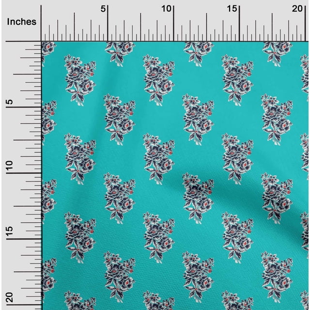 oneOone Georgette Viscose Fabric Flower Artistic Printed Craft Fabric BTY 42 Inch Wide