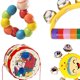 thumbnail image 5 of Juego de sonajero de madera para bebé de 6 piezas, juego de instrumentos musicales para niños, instrumento de percusión para niños y niñas, bebés, 5 of 9