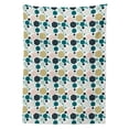 thumbnail image 2 of Abstract Tablecloth, Continuous Various Simple Hexagons Motifs Print Geometric on Plain Background, Rectangle Satin Table Cover Accent for Dining Room and Kitchen, 60" X 90", Multicolor, by Ambesonne, 2 of 2