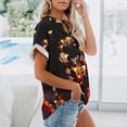 thumbnail image 4 of Blusa con estampado floral de manga corta con cuello en V para mujer OAVQHLG3B Store  lin121212, 4 of 4