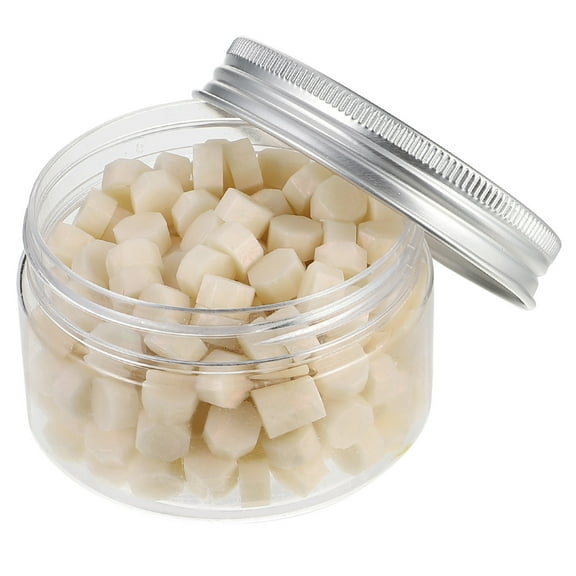 WEUVEB 200Pcs Vintage Style Beige Wax Beads for Sealing Letters Invitations and Greeting Cards