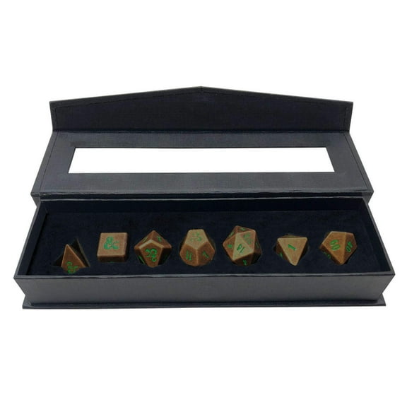 Heavy Metal Feywild Copper and Green RPG Dice Set (7ct) for Dungeons  Dragons