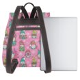 thumbnail image 3 of Easygdp pink Holiday Joy Mochila de Cuero para Mujeres, Bolso de Hombro, Bolsos de Mano de Moda para Trabajo y Viajes, 3 of 4