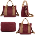 thumbnail image 4 of LHSHID Handbag for Women Small Multi-Pockets, Canvas Mini Tote Shoulder Bags with Zipper, Satchel Hobo Bag for Travel Work, 4 of 8
