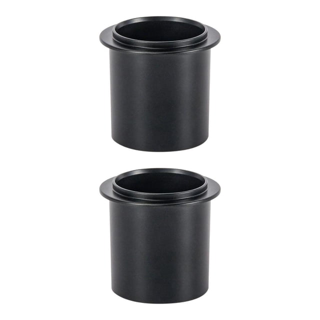 Naiovety Taza dosificadora de café de aleación de aluminio, taza para olfatear para máquina de espresso, herramientas de bricolaje, 58mm, 2piezas negro 58 mm