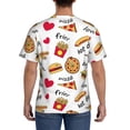thumbnail image 3 of Vsdgher Fast Food Print Men's Dry Fit Mesh Athletic Shirts Moisture Wicking Tennis T-Shirt Tops, 3 of 9