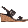 thumbnail image 4 of Womens Easy Spirit Kristina Wedge Sandals, Black Leather, 4 of 6