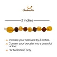 thumbnail image 3 of Amberalia Baltic Amber 2" extension for Necklace or bracelet- - for twist clasp necklaces only -Raw Multicolor, 3 of 6