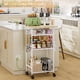 thumbnail image 4 of Carro de Cocina Rodante ThreeHio de 4 Niveles, Mesa para Microondas con Almacenamiento, Estante de Cocina con Ruedas, Organizador para Estación de Café para Sala, Oficina o Balcón, 4 of 7