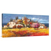 Global Gallery's 'Borgo sul mare' by Luigi Florio Stretched Canvas Wall Art