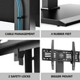 thumbnail image 4 of FITUEYES Iron Base Universal Floor TV Stands for 32-70 Inch TVs With Swivel and Tilt Function,Black, 4 of 5