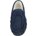 thumbnail image 2 of SNUGRUGS Men's Rubber Sole Suede Sheepskin Moccasin Slippers - Navy - US 11, 2 of 7