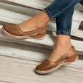 thumbnail image 2 of Women's Casual Mary Janes Hollow Ballet Flats Vintage Leather Low Heel, 2 of 9