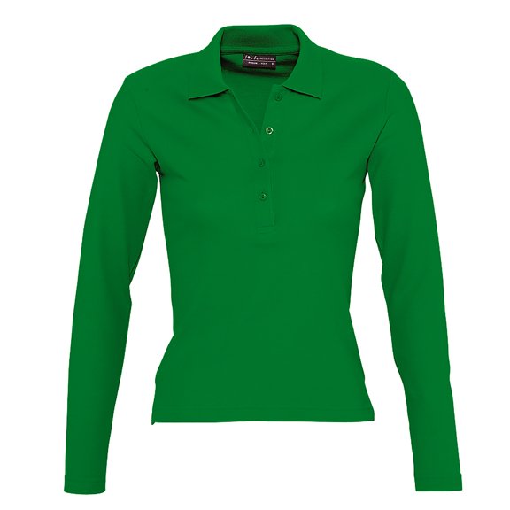 SOLS Womens Podium Cotton Pique Long-Sleeved Polo Shirt