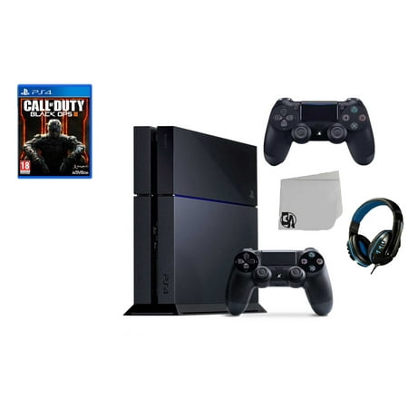 Sony PlayStation 4 500GB Gaming Console Black 2 Controller Included with Call Of Duty Black Ops 3 BOLT AXTION Bundle Used