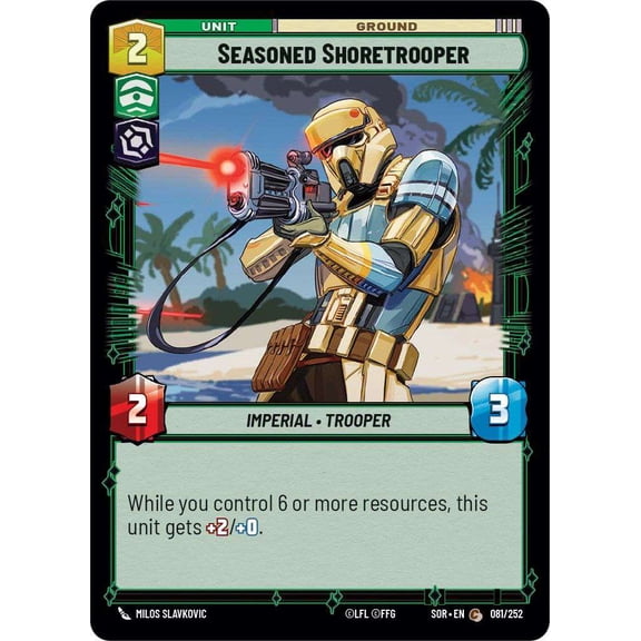 Star Wars: Unlimited Spark of Rebellion Common Seasoned Shoretrooper #081