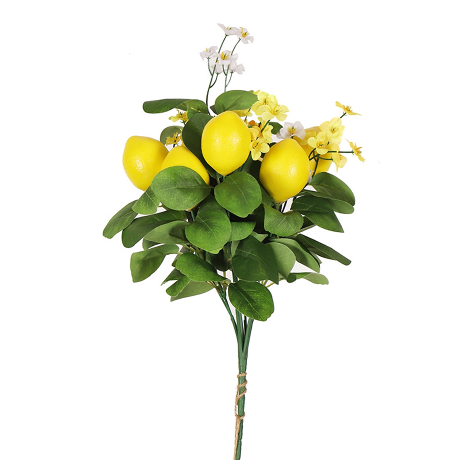 Artificial Lemon Branches Lemon With Green Leaves Picks Artificial