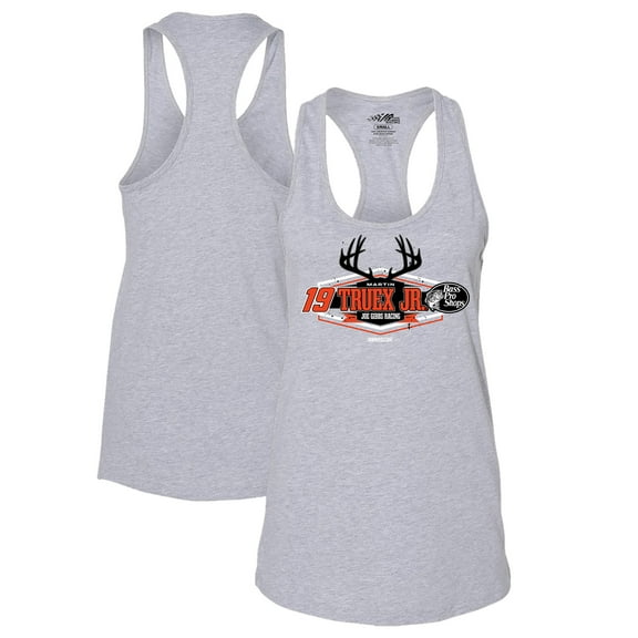 Women's Joe Gibbs Racing Team Collection Gray Martin Truex Jr Racer Back Tank Top