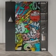 thumbnail image 3 of Idea4wall 2pcs Mural Vibrant Neon Spray Paint Typography Graffiti & Street Art Pop Stick Wallpaper Removable Wall Murals Large Wall Stickers for Home Decoration, 120"x48", 3 of 5