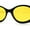 White Black Yellow, variant on Trendy Concave Mod White Rounded Rectangle Chic Sunglasses White Blue Pink