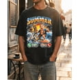 thumbnail image 4 of Summer Is Calling Bootleg Retro 90s Surfing Pig Comfort Colors T-Shirt for Beach Lovers, 4 of 5