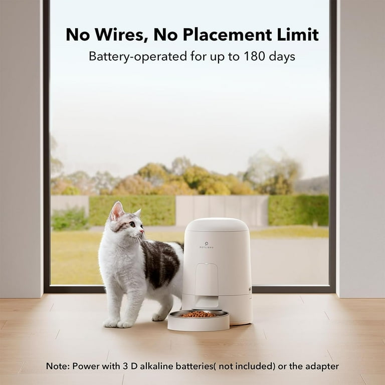 Battery operated pet feeder online